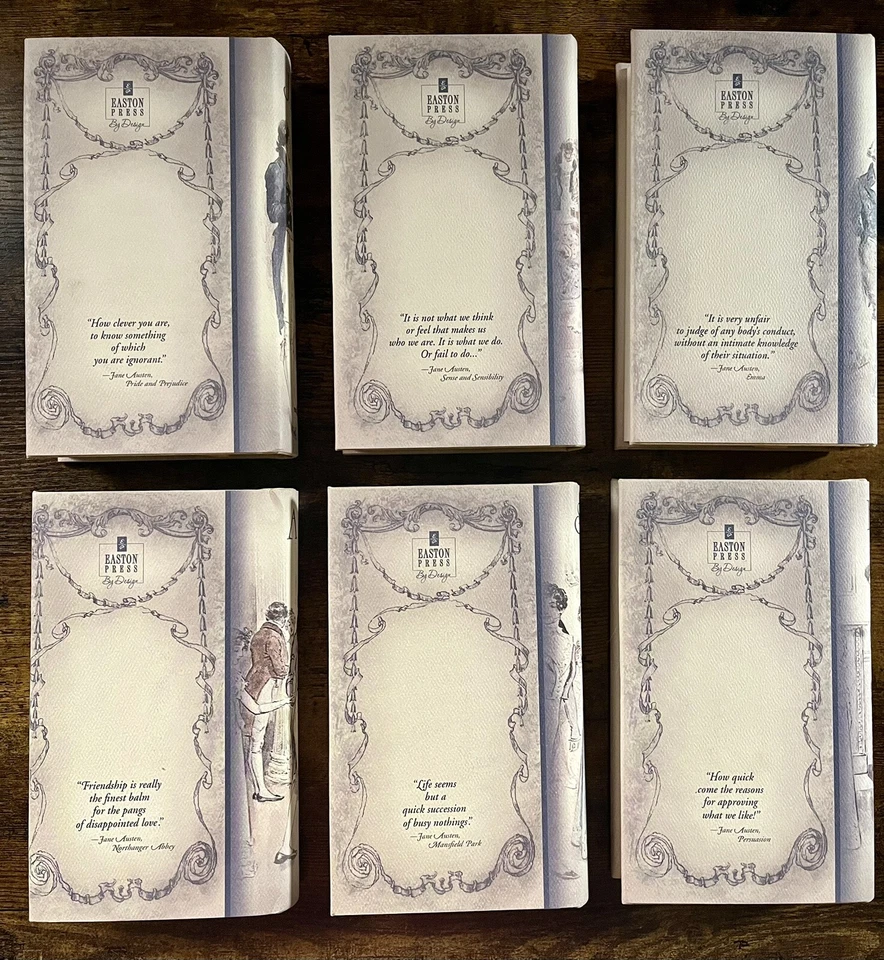 Easton Press By Design Jane Austen 6  Novel Clothbound Book Set. Made in the USA Foto 3 de 4