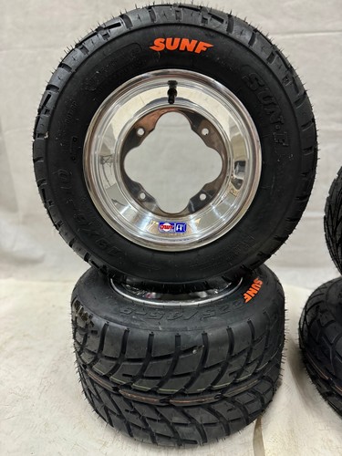 DWT A5 Polished Rims Low Profile Sunf Street Tires YFZ450 Raptor 700 Banshee - Picture 5 of 6