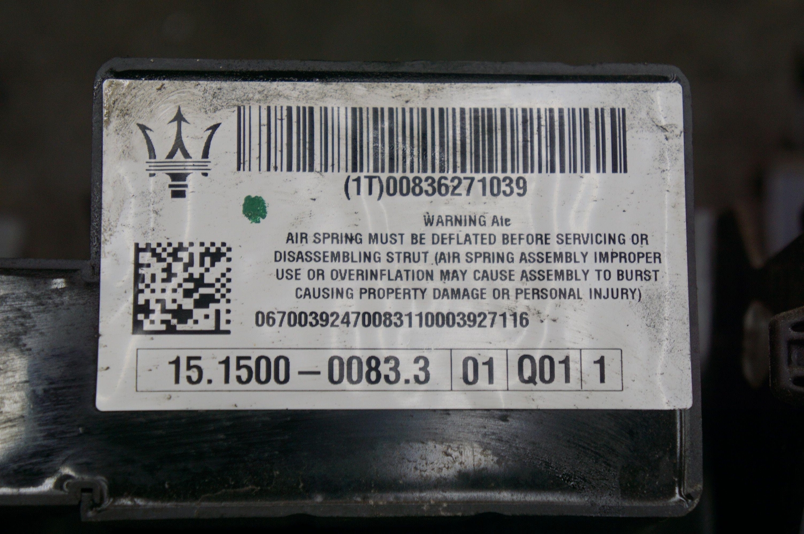 Air Ride Suspension Compressor Assembly 670039247 OEM Maserati Levante 2017+