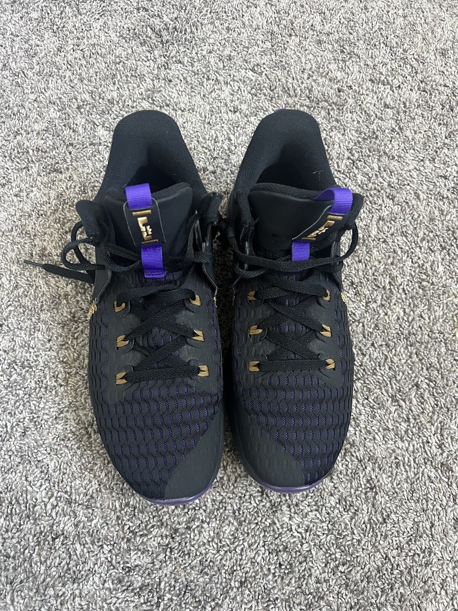 Size 12 Nike LeBron Witness Fierce Purple Metallic Gold 2020