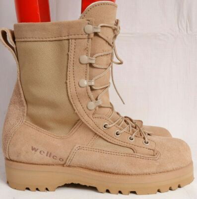 Wellco US Army Military Tactical Combat Desert Tan Boots  display picture 1