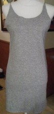 Can't Read Label 1X Womans Gray Dress Sleeveless 17" Bust 26 1/2" Long NWT