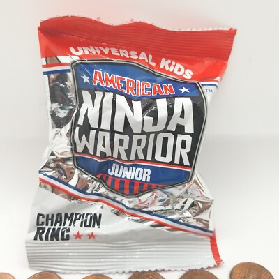 New NIP Arby s Kids Meal Toy American Ninja Warrior Junior Champion Ring  A35