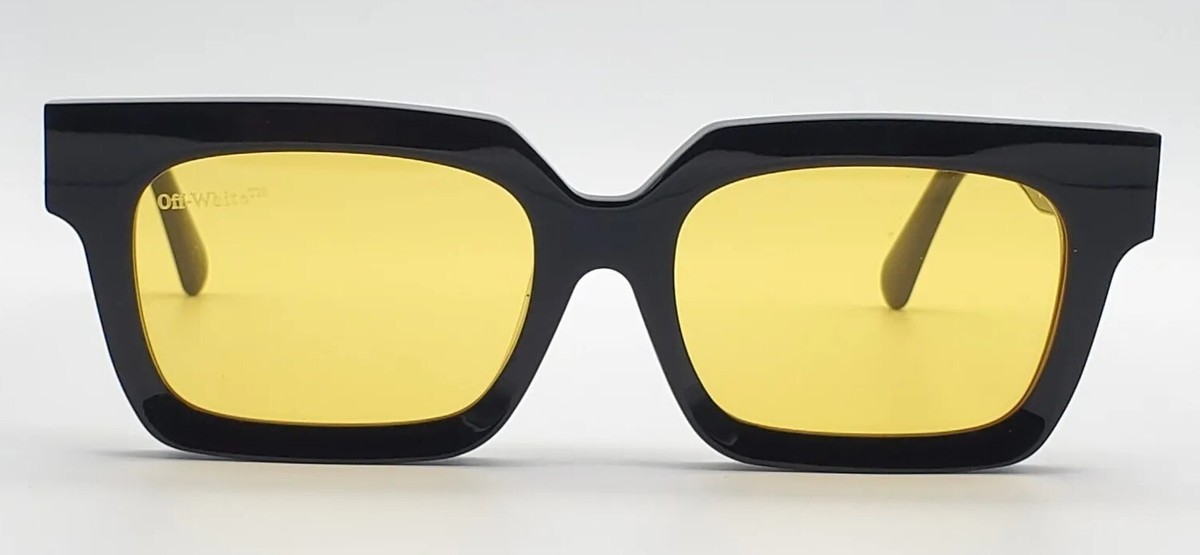 Off-White OW40001U 68J Black Rectangle 50x22 145 Sunglasses