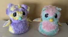 2 Hatchimals Both Work Purple/Yellow and Pink/Green 5.5"
