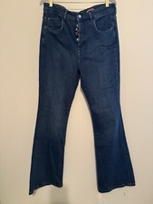 Pilcro And The Letterpress By Anthropologie High Rise Flare Jeans 31 Button Fly
