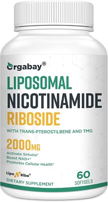 Liposomal Nicotinamide Riboside 2000 MG with TMG and 60 Count (Pack of 1) 