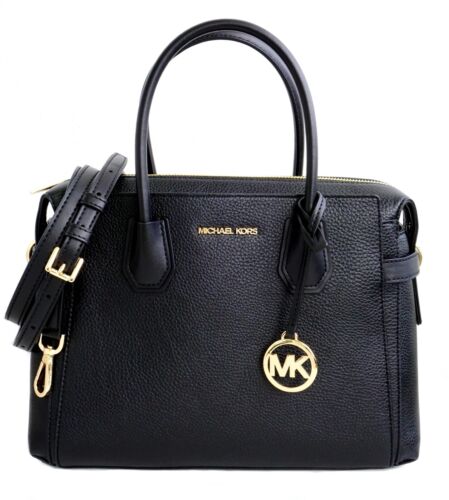 Michael Kors sac à main pour femmes bag Mercer Belted MD sacoche cuir noir neuf - Photo 2 sur 15