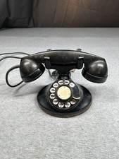 Vintage Bell System Western Electric Black Rotary Dial Desk Phone Display AS-IS