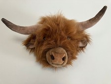 Wild & Soft Plush HIGHLAND COW Wall Mount Animal Head faux fur kids room nursery Wild & Soft Plush HIGHLAND COW Wall Mount Animal Head faux fur kids room nursery - Image 1