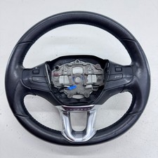 Peugeot 208 Mk1 Steering Wheel Leather 96750123zd Control 12-15 Peugeot 208 Mk1 Steering Wheel Leather 96750123zd Control 12-15