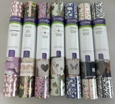 Cricut Vinyl Bundle Lot Of 7 Iron On Patterned Rob Bob Anna Griffin Rad Happy