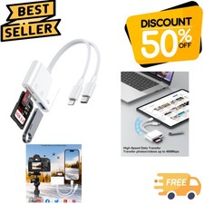 Compact 3-in-1 SD Card Reader for iPhone/iPad/Samsung Devices – Plug & Play