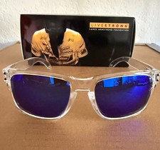Oakley Holbrook OO9102 Polarized Sunglasses Clear Frame Lake Blue Lens
