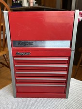Vintage Snap-on Micro Roll Cab Bottom Top Chest Set Mini Tool Box Red