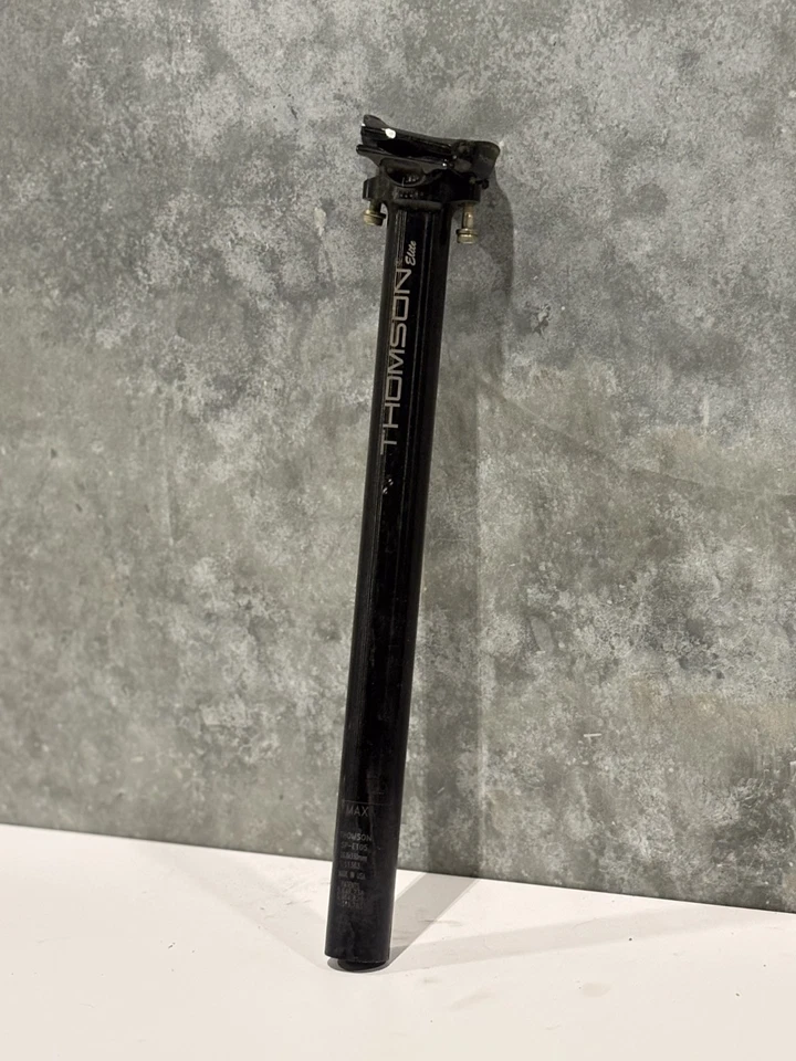Tija de sillín Thomson Elite SP-E105 26,8 mm x 330 mm negra hecha en EE. UU. Foto 2 de 4