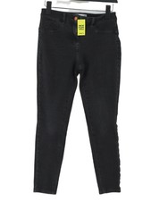 Next Women's Jeans UK 10 Black Cotton with Elastane, Polyester Skinny