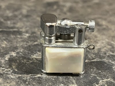 Vintage For Parts Aladin Mini Keychain Lighter Mother Of Pearl Lift Top