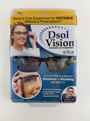 New Dial Vision Adjustable Lens Eyes Glasses Support Focus Reading TV Driving