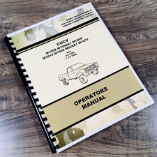 Operators Manual for M1008 M1008A1 M1010 4x4 1-1/4 Ton Cargo Tactical Truck