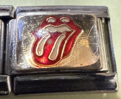 (8) - 9mm  Italian Charm - by Italia Collection - Rolling Stones Tongue