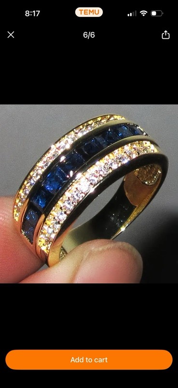 Harlem bling Moissanite ring