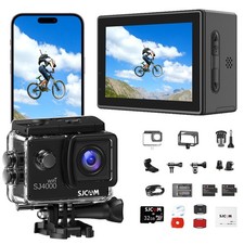 SJCAM Fotocamera subacquea per snorkeling Action Camera 4K EIS con 2 batterie