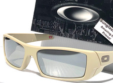 Oakley GASCAN Matte Sand Tan POLARIZED Galaxy Chrome Mirror Sunglass 9014-E1
