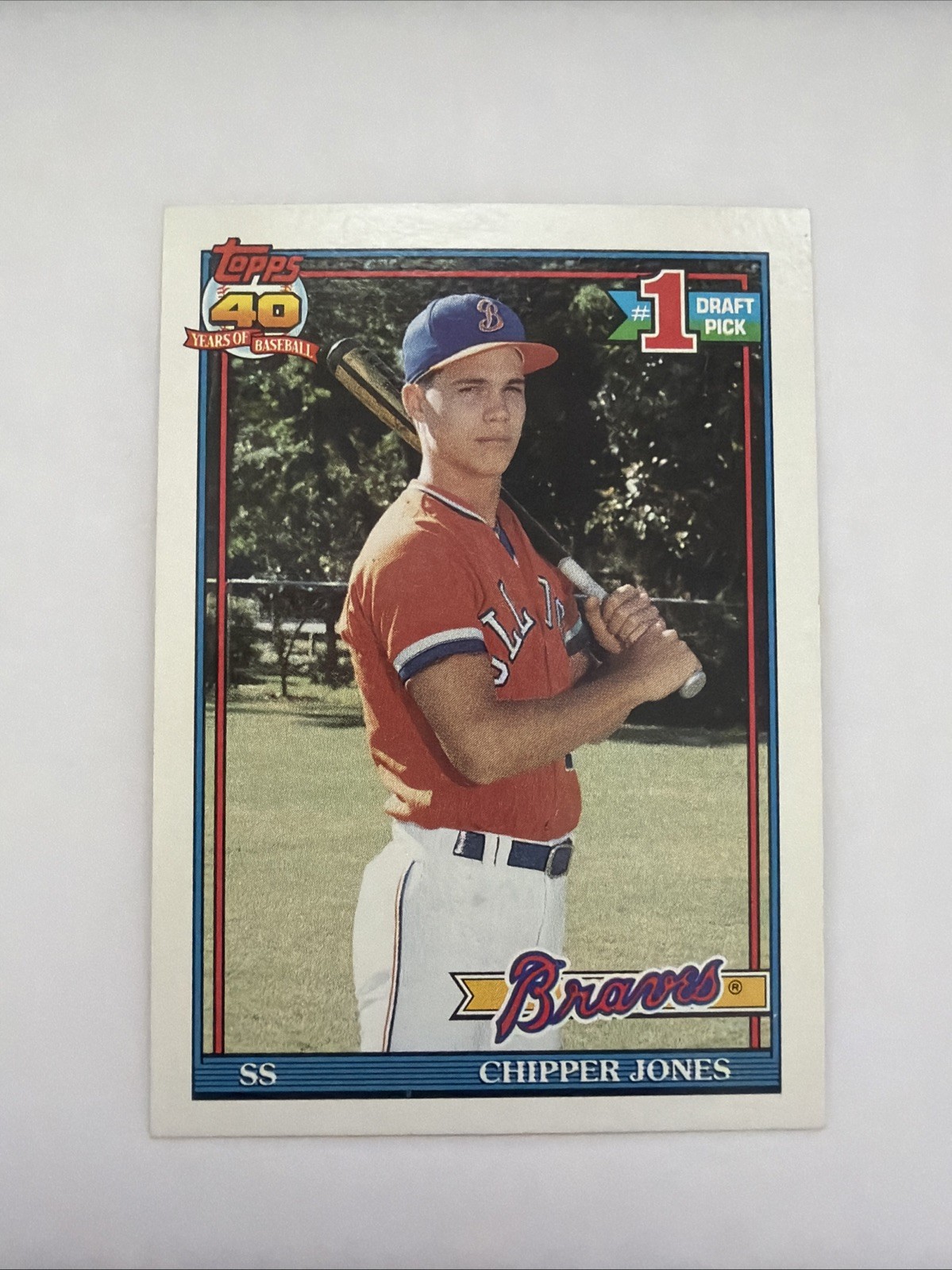 1991 Topps Chipper Jones #333 NM-MT Braves Baseball Card