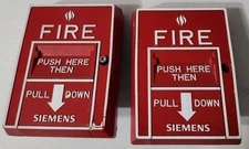 Lot of 2 SIEMENS MS-501 PULL STATIONS Fire Alarm Handle Cerberus Free Shipping