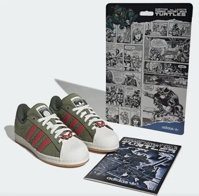 adidas TMNT Teenage Mutant Ninja Turtles Superstar Shelltoe Size 6.5 (M)/8(W)