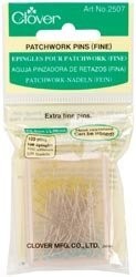 Clover Extra Fine Patchwork Pins 1.5 Inch Silver 100 Pins Per Box Heat Resistant