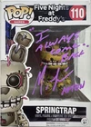 🔥Funko Pop! Fnaf Five Nights: Springtrap #110 Signed Matthew Lillard W/COA!🔥