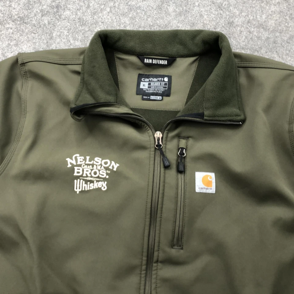 Carhartt Jacket Mens XL Rain Defender Relaxed Fit Nelson Bros Whiskey Promo - Image 4 of 4