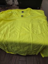 Gildan Dry Blend Safety Green Shirts / Qty. of 2 / Size: XL
