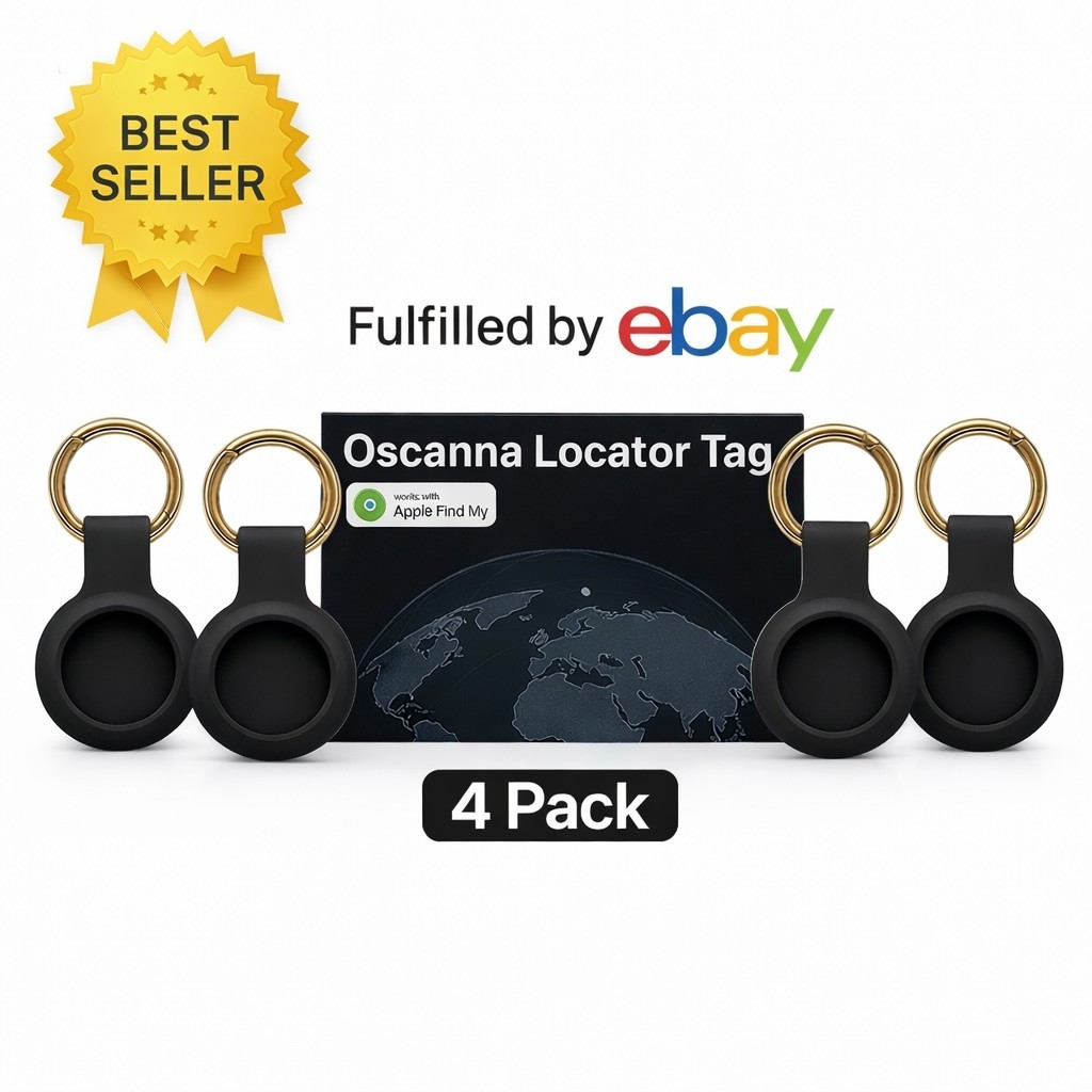 4‑Pack Oscanna 2025 Air Tracker Tag For Apple Find My +Silicone Keyring