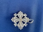 vintage sterling silver filigree pendant — photo 4
