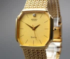 Vintage 1984 [Exc+5] Seiko Dolce 7731-5000 Diamond Gold Quartz Mens Watch JAPAN
