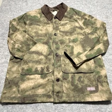 LL BEAN FIELD COAT MEN'S  3XL DUNE CAMO BRITISH MILLERAIN WAXED COTTON HUNTING