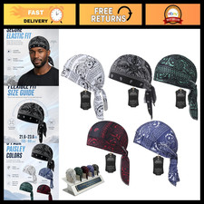 5 Pack Cooling Bandanas - Breathable Head Wraps, Scarf, Pirate Headband for Cycl