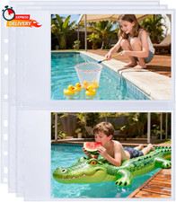 30 Pack 5X7 Photo Album Refill Pages for 3 Ring Binder,Ultra-Clear Photo Sleeves