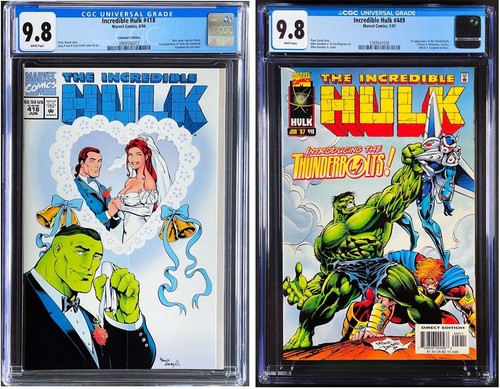 Incredible Hulk 449 CGC 9.8 WP 1997 Marvel Comics 1st Thunderbolts + 418 (Set 2)