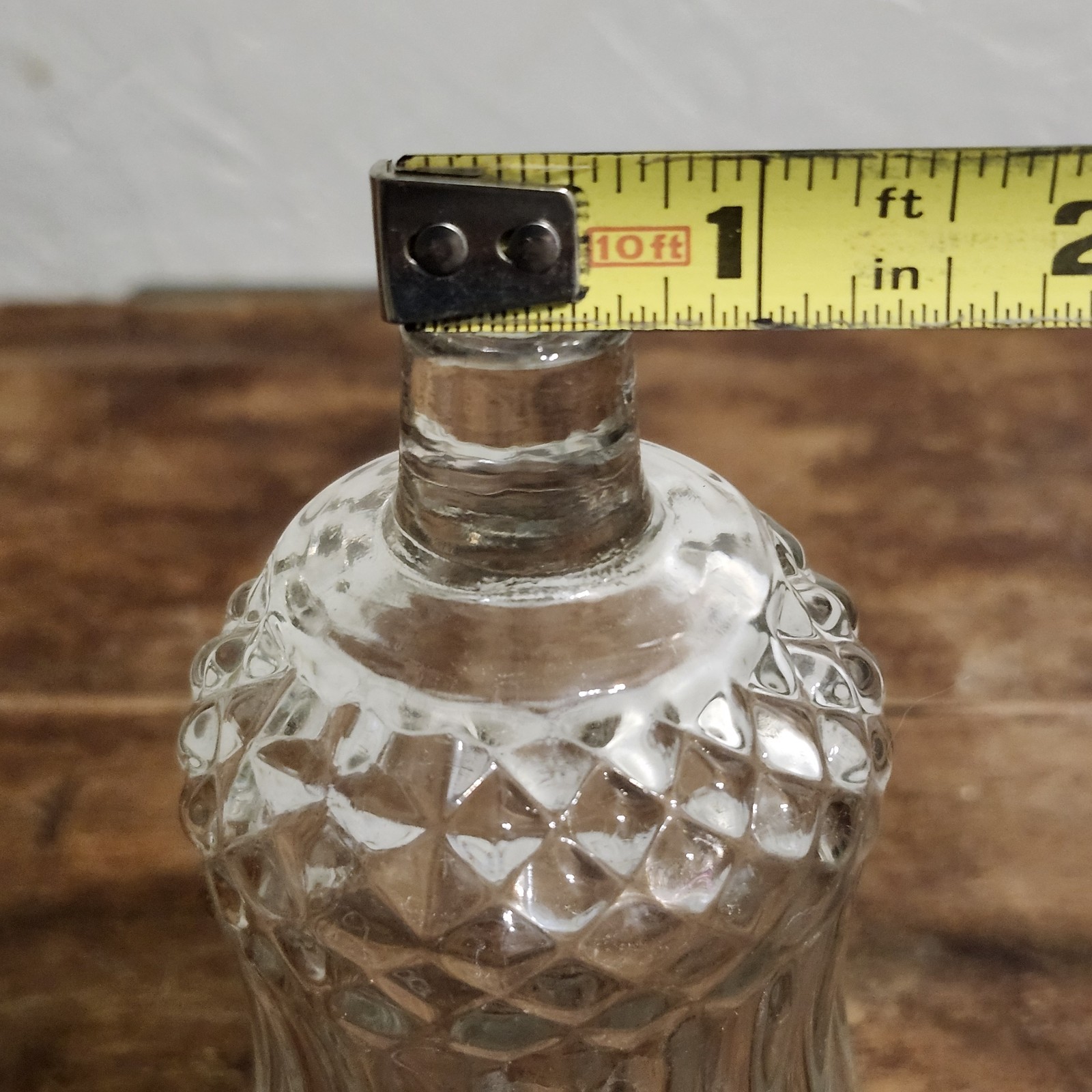 Clear Glass Diamond Point Top Votive Peg Cup Candle Holder Sconce Tulip 4.5" 