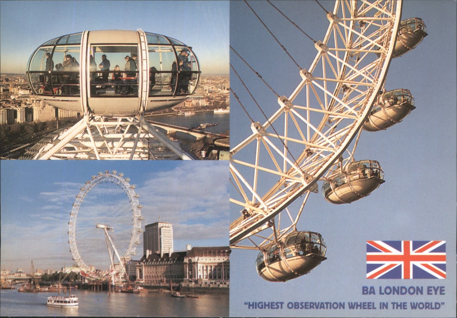 Vintage BA London Eye Postcard Pageantry Postcards UK Topographical