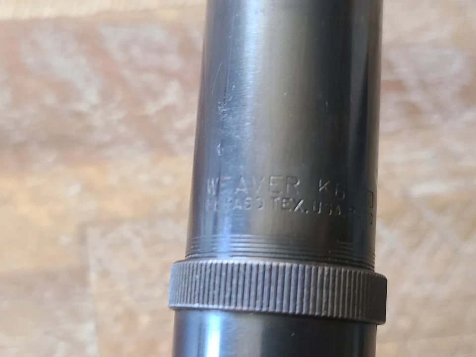 Mira para rifle Weaver K6 60 6x de colección con retícula de punto de mira buen estado EE. UU. Foto 2 de 4