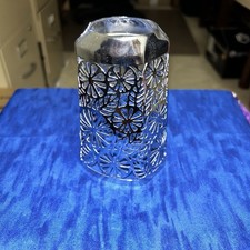 Old Style Bath & Body Works Soap Sleeve Cover Holder Silver Metal  Leave Pattern