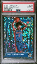 2021 Panini Donruss Optic Cade Cunningham #161 Fast Break PSA 10 POP 26