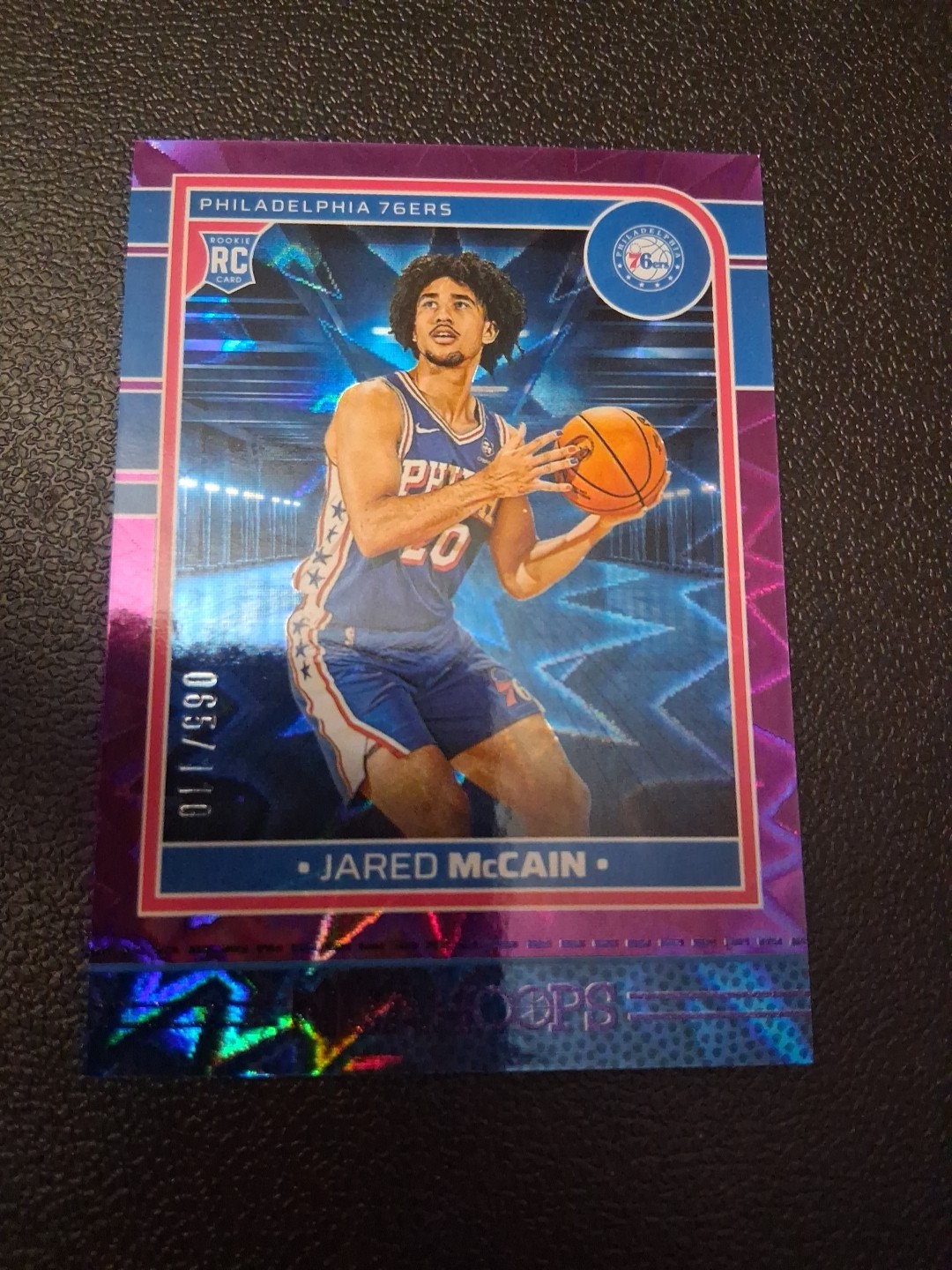 2024-25 Panini NBA Hoops Jared Mccain #246 RC Rookie Purple Explosion /110