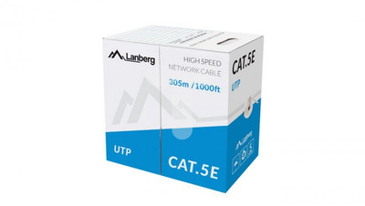 Kabel teleinformatyczny U/UTP kat.5e 4x2xAWG24 PCV CCA LCU5-10CC-0305-S /305m/