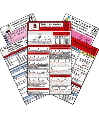 Intensiv-Station Karten-Set - Analgesie & Sedierung, Blutgase & Differentialdiag